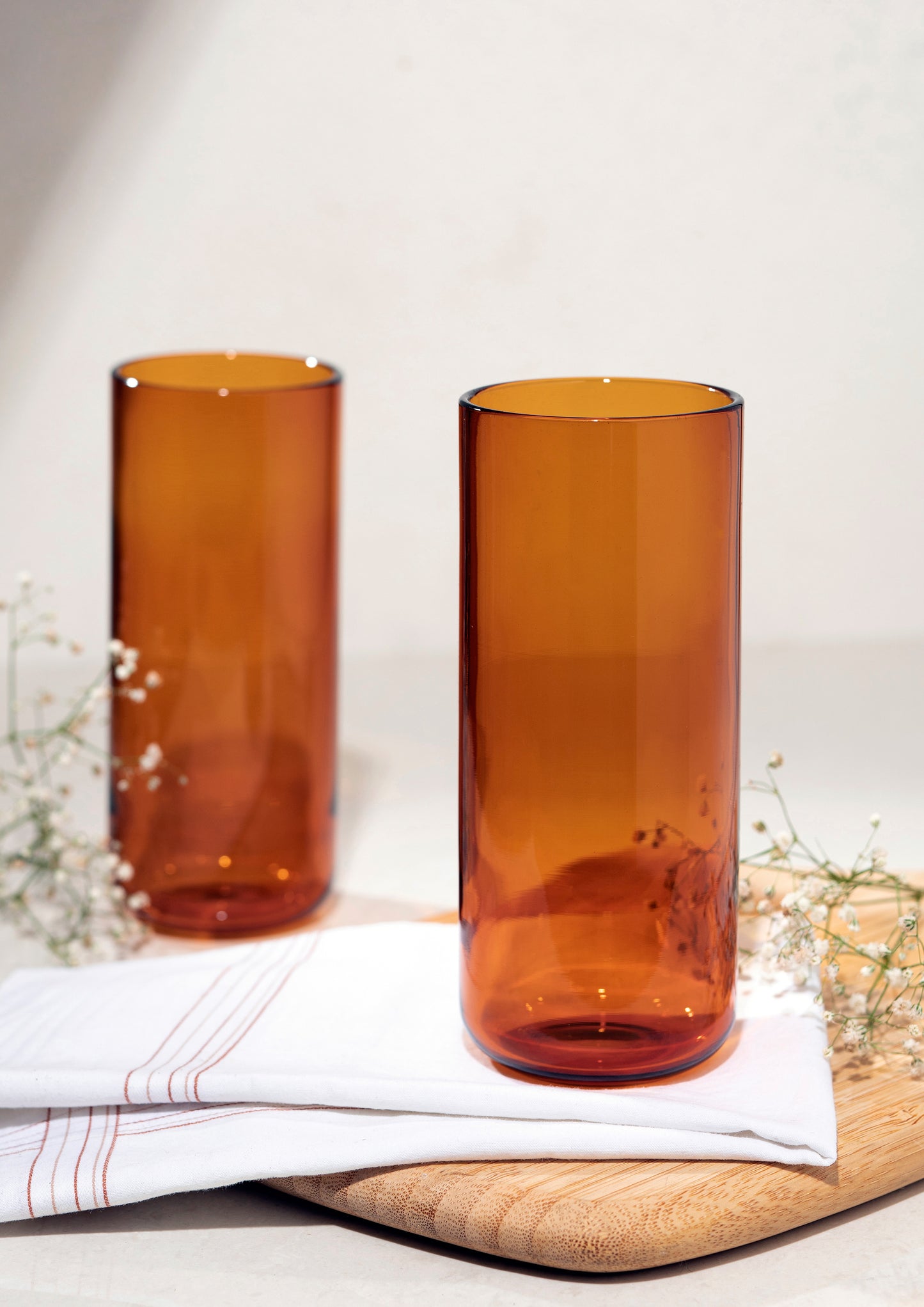 Juliette Cocktail Glasses - Amber Tall Glasses