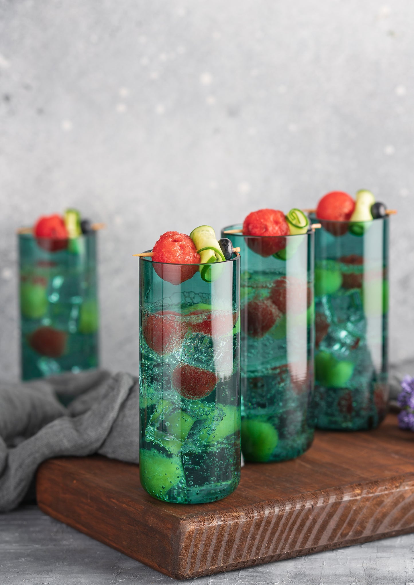 Juliette Cocktail Glasses Tall - Set of 6 - Teal