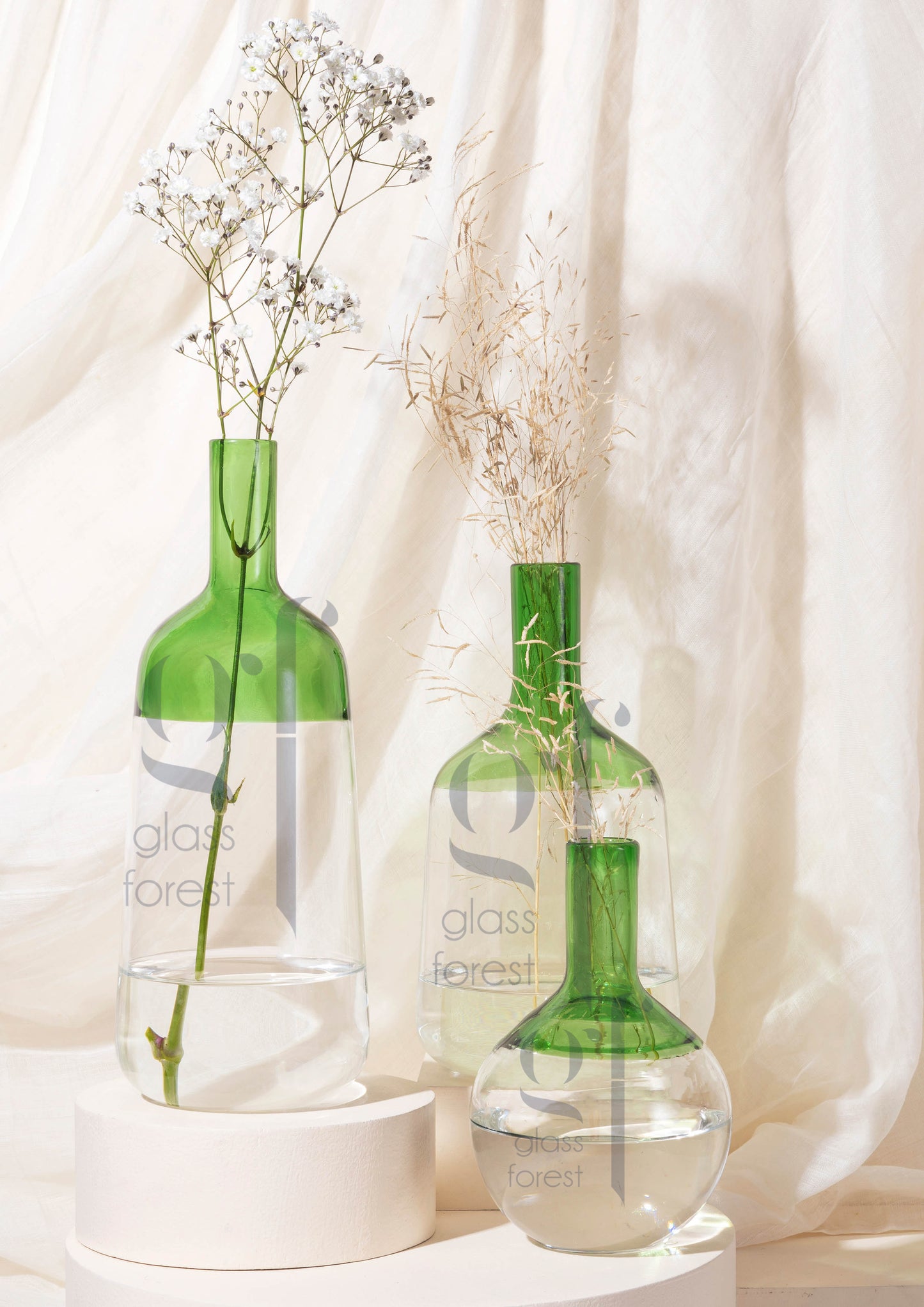 Iris Vases - Green