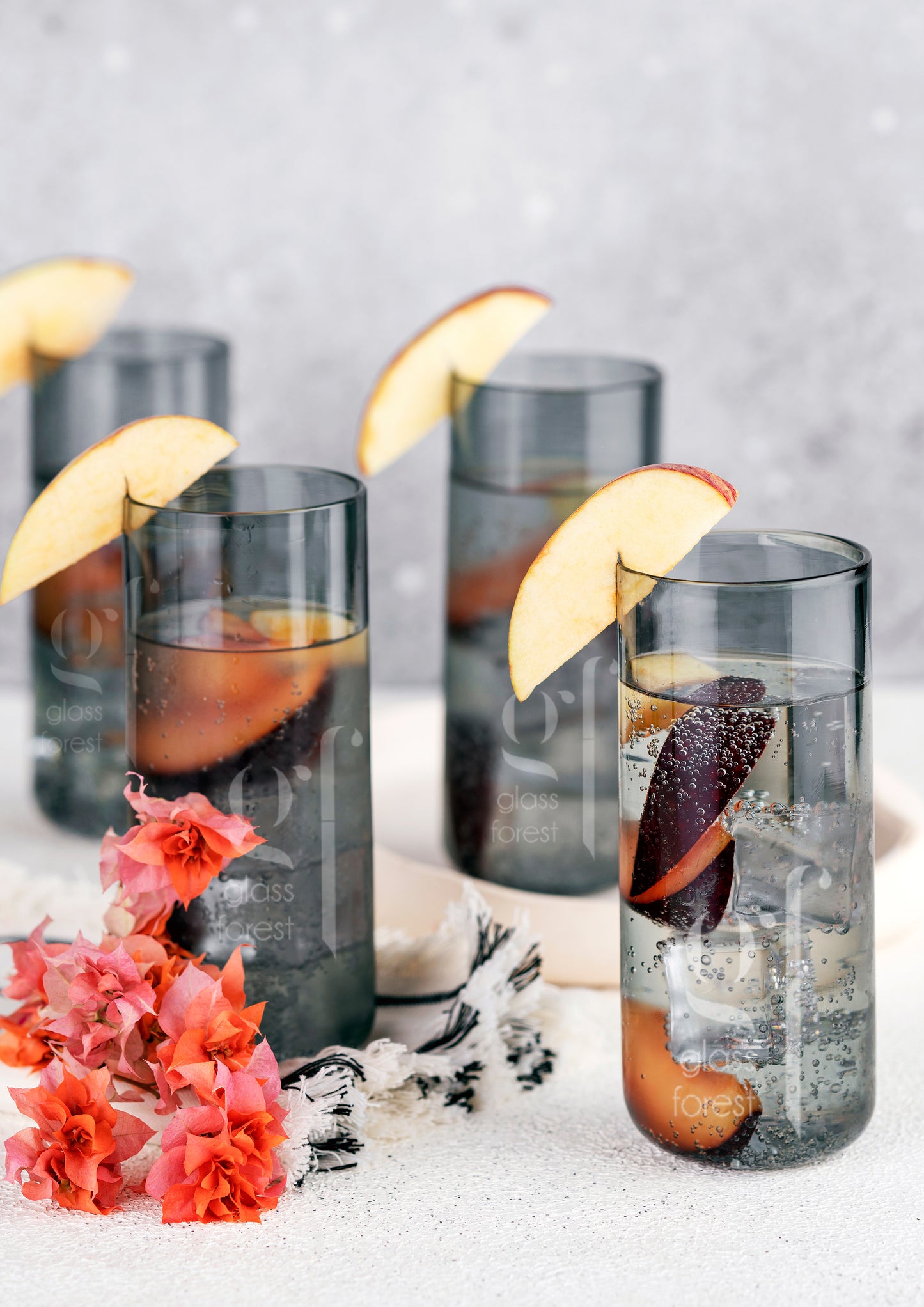 Juliette Cocktail Glasses Tall - Set of 6 - Grey