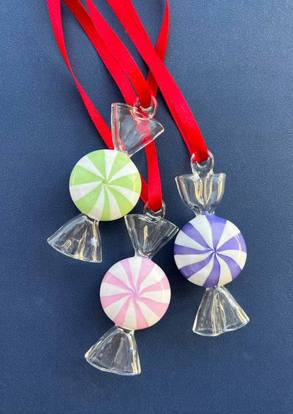 Christmas Ornaments ~ Pastel Toffees ~ set of 3