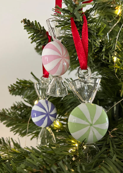 Christmas Ornaments ~ Pastel Toffees ~ set of 3