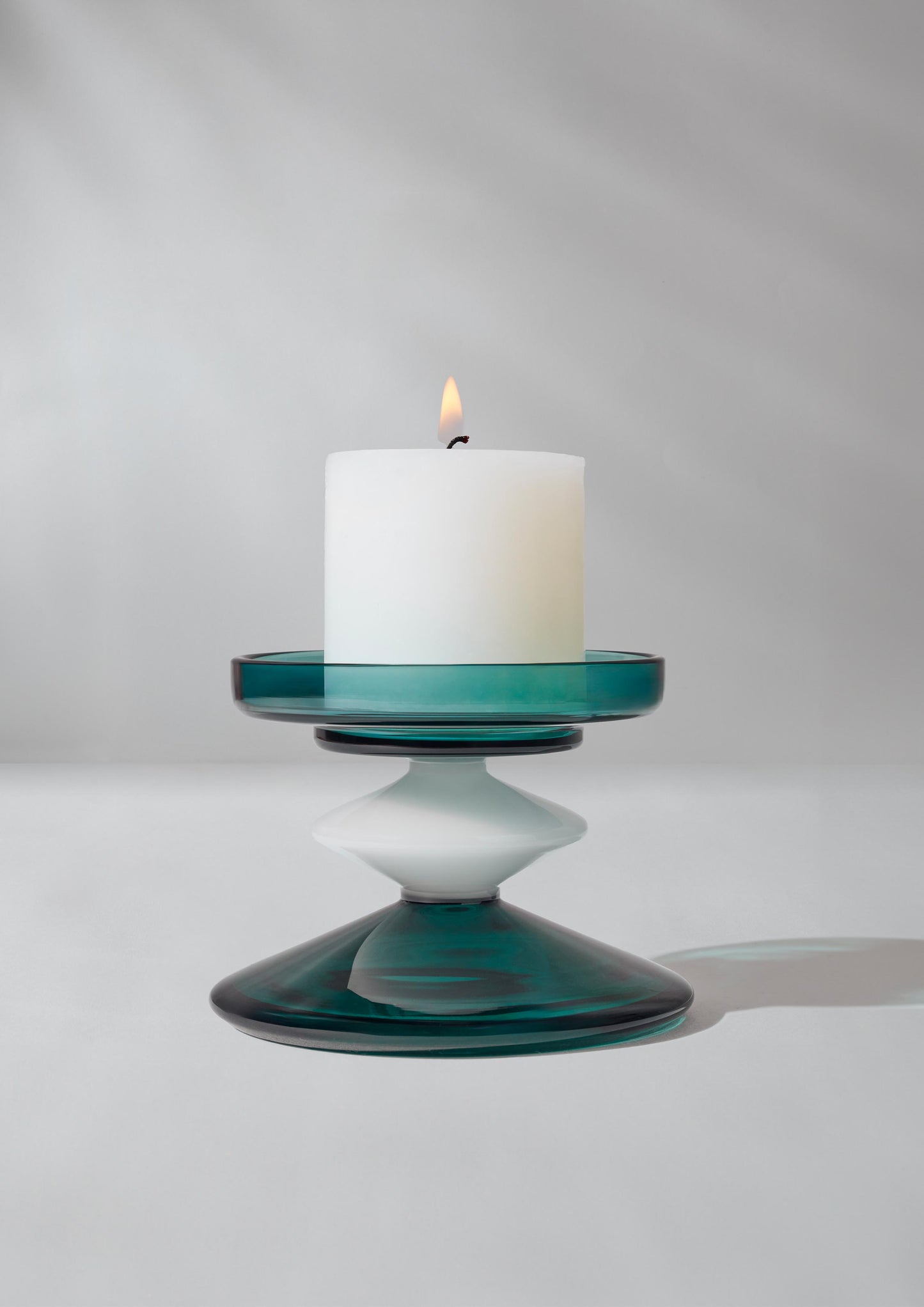 Emerald Pillar Candle Stand (short)