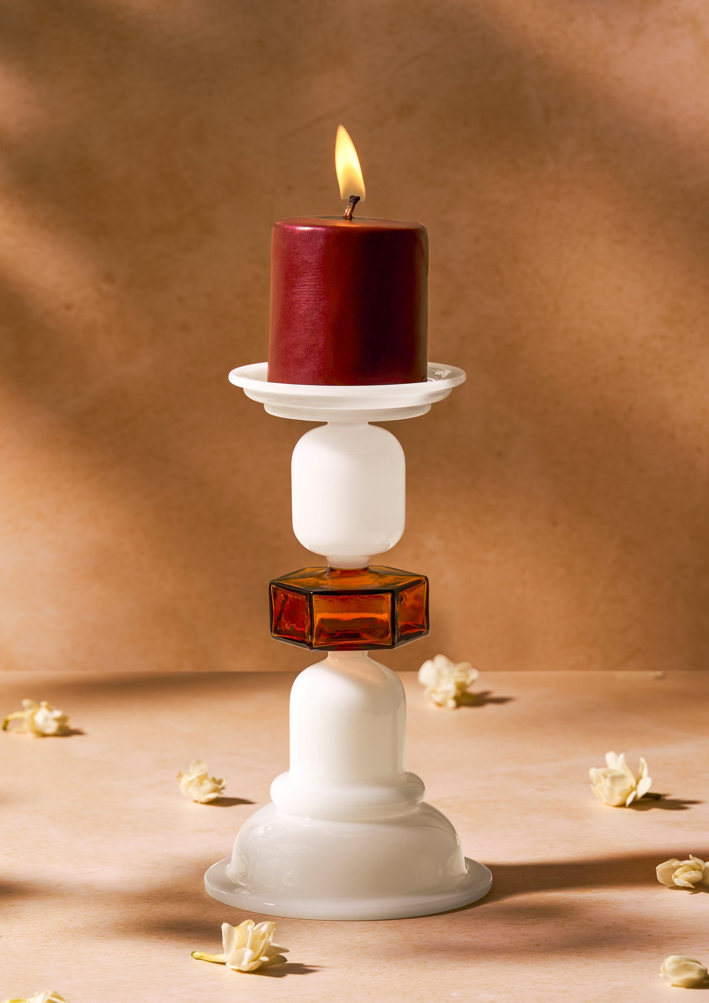 Kanak - Candle Stand -  Amber Pillar