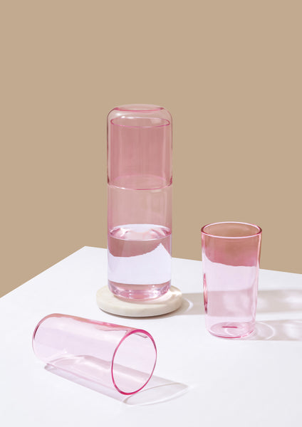 Juliette Carafe & Glasses - Pink