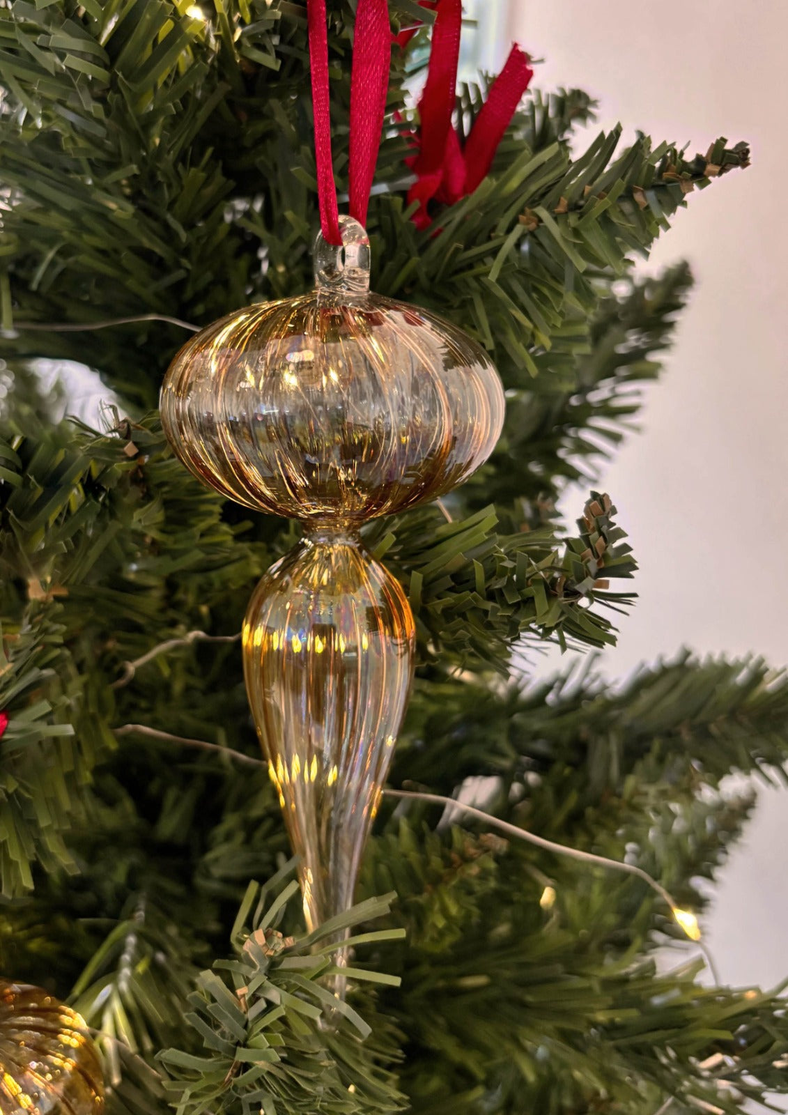 Christmas ornaments - fluted drops