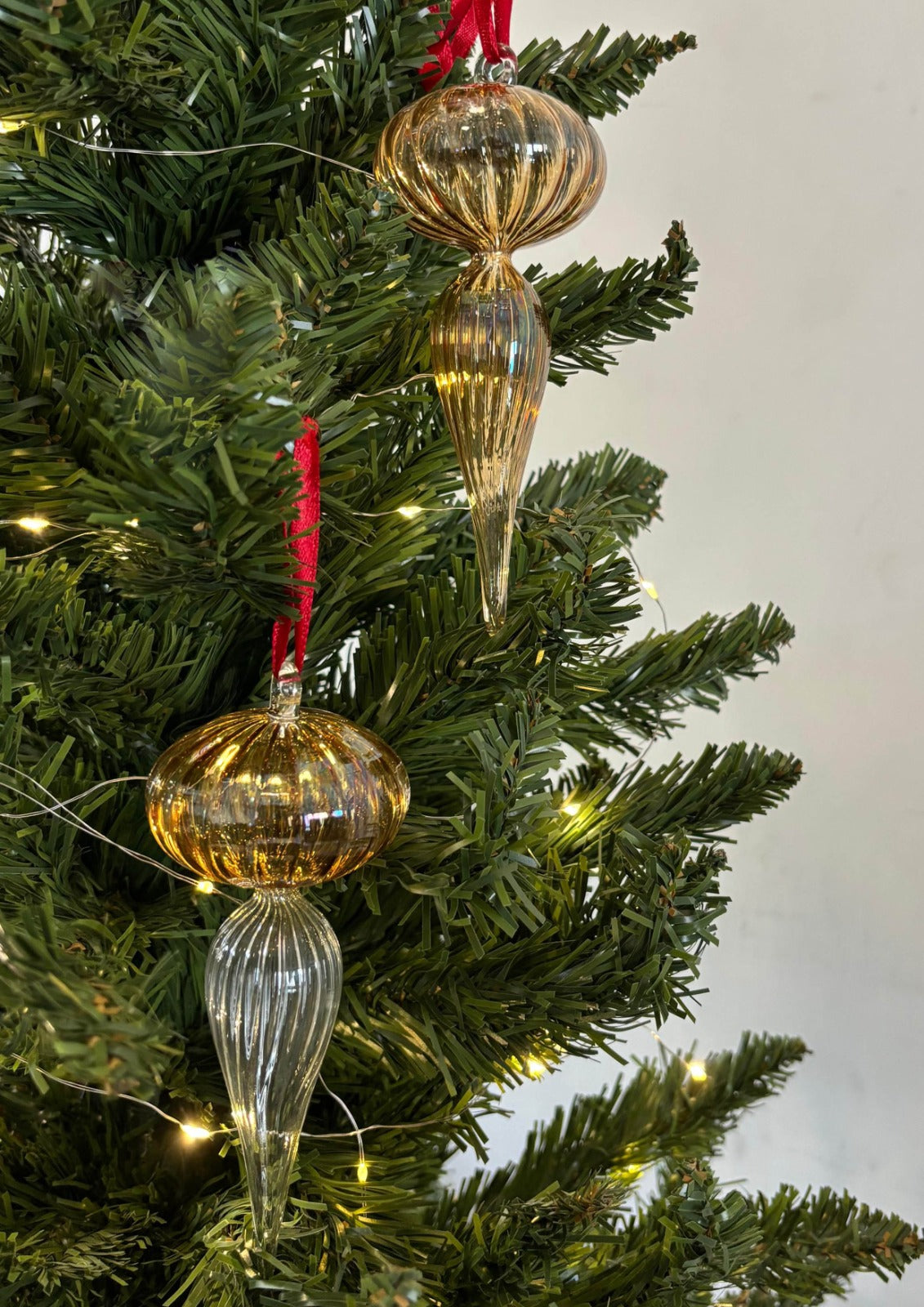 Christmas ornaments - fluted drops