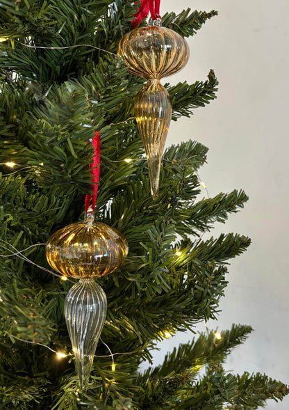 Christmas ornaments - fluted drops