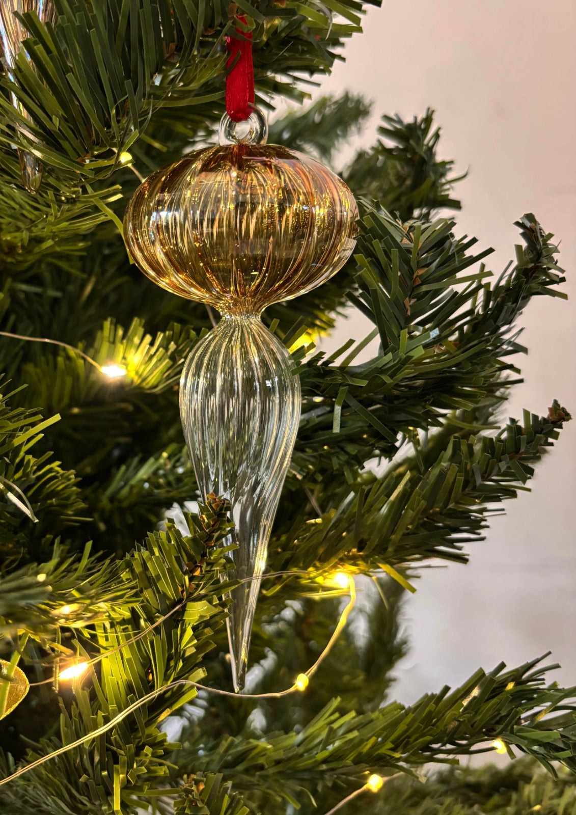 Christmas ornaments - fluted drops