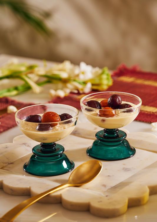 Kanak Dessert Bowl - Clear/Teal