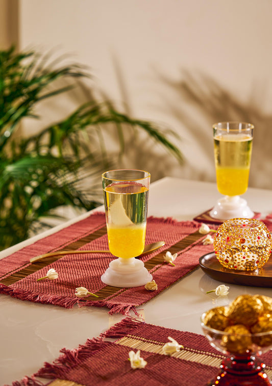 Kanak Drinking Glass - Clear/White
