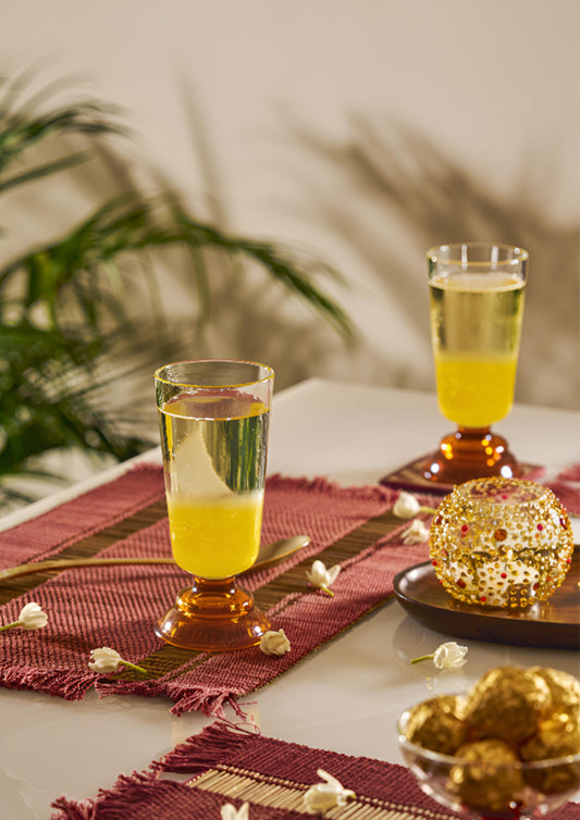 Kanak Drinking Glass - Clear/Amber