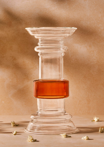 Kanak Amber Clear Vase