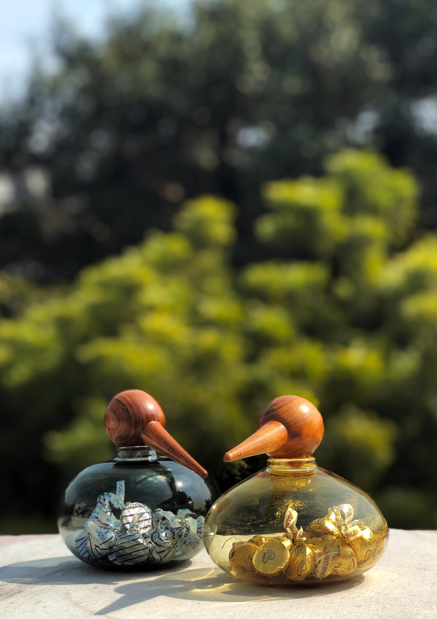 Condiment Jar Glass Forest