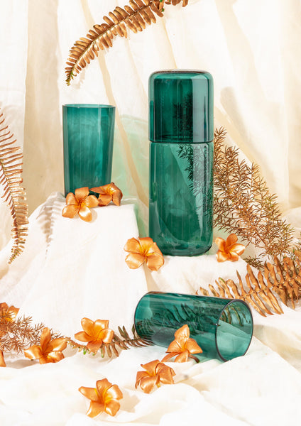 Juliette Carafe & Glasses - Teal
