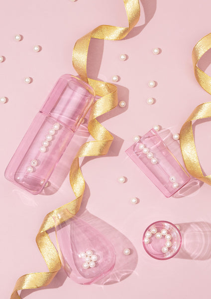 Juliette Carafe, Vase & Glasses - Pink