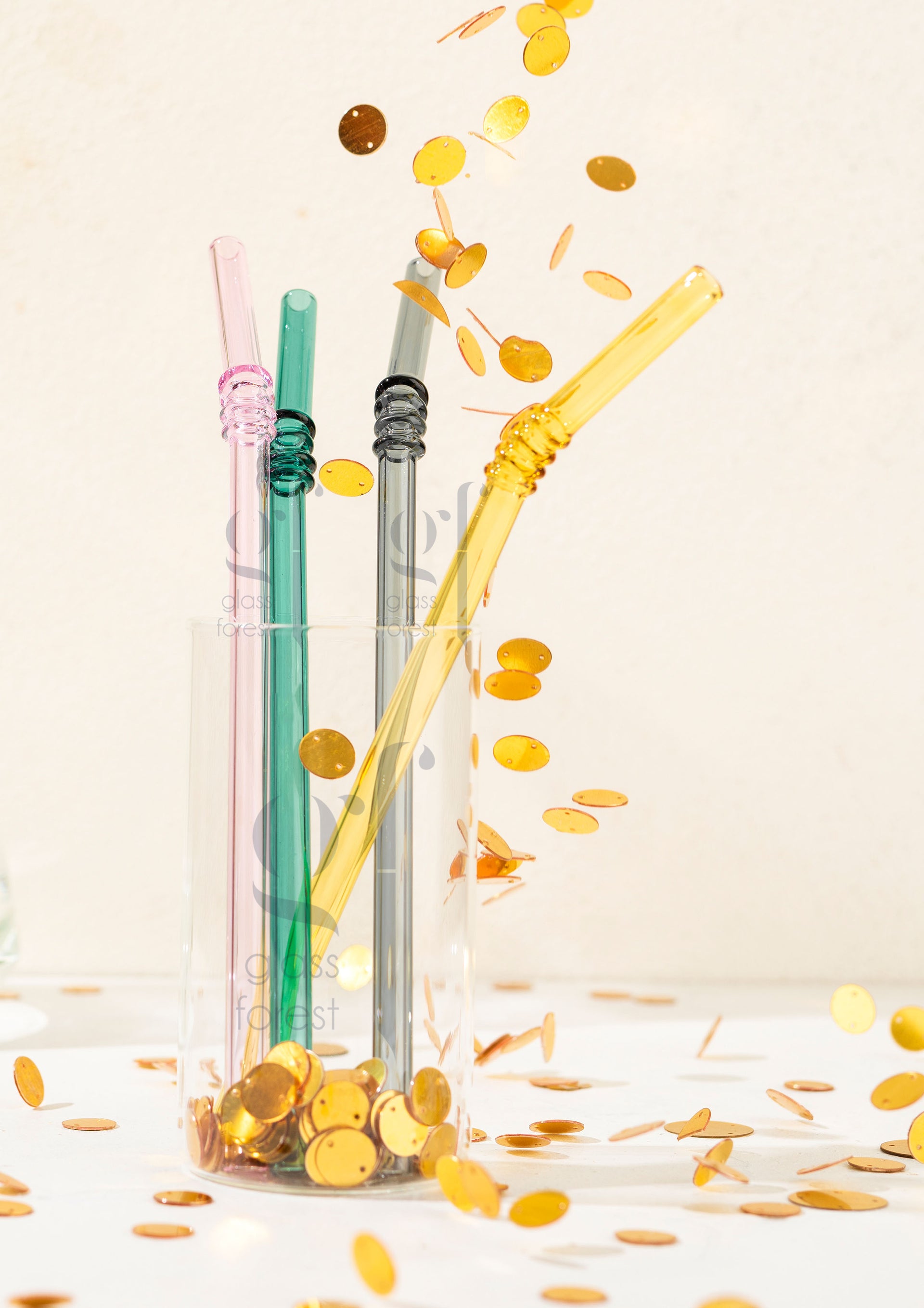 Multicolor Glass Straw Set – Raine