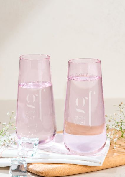 Juliette Cocktail Glasses Round - Set of 6 - Pink
