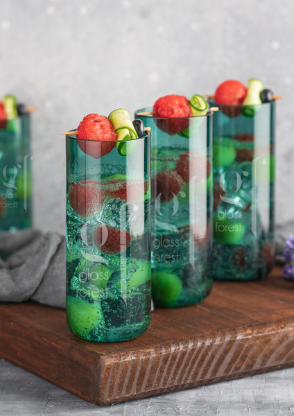 Juliette Cocktail Glasses Tall - Set of 6 - Teal