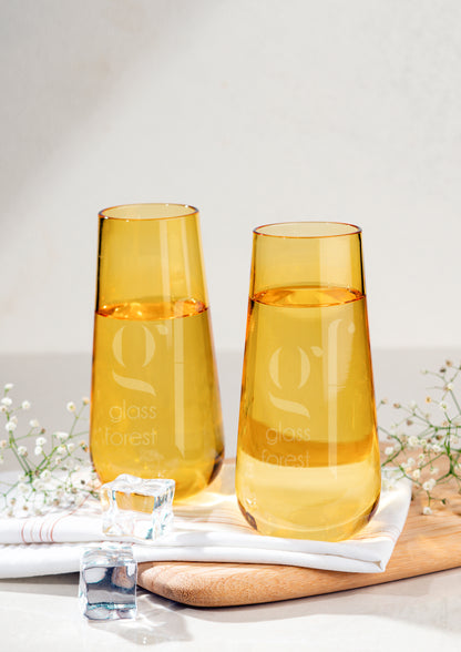 Juliette Cocktail Glasses Round - Set of 6 - Yellow