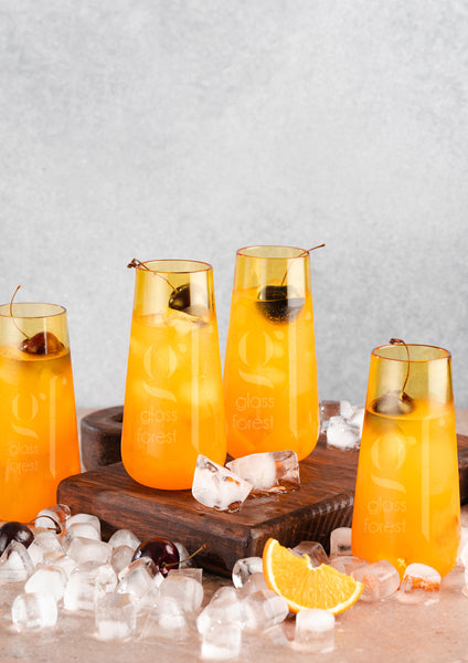Juliette Cocktail Glasses Round - Yellow
