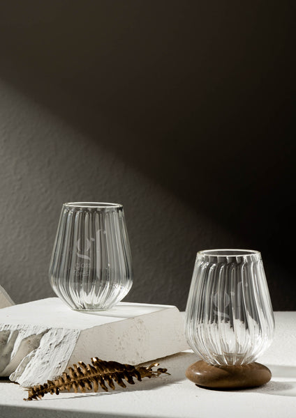 Firdaus Stemless Glasses - St ribbed