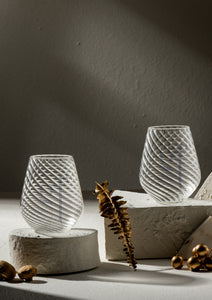 Firdaus Stemless Glasses - Twisted ribbed