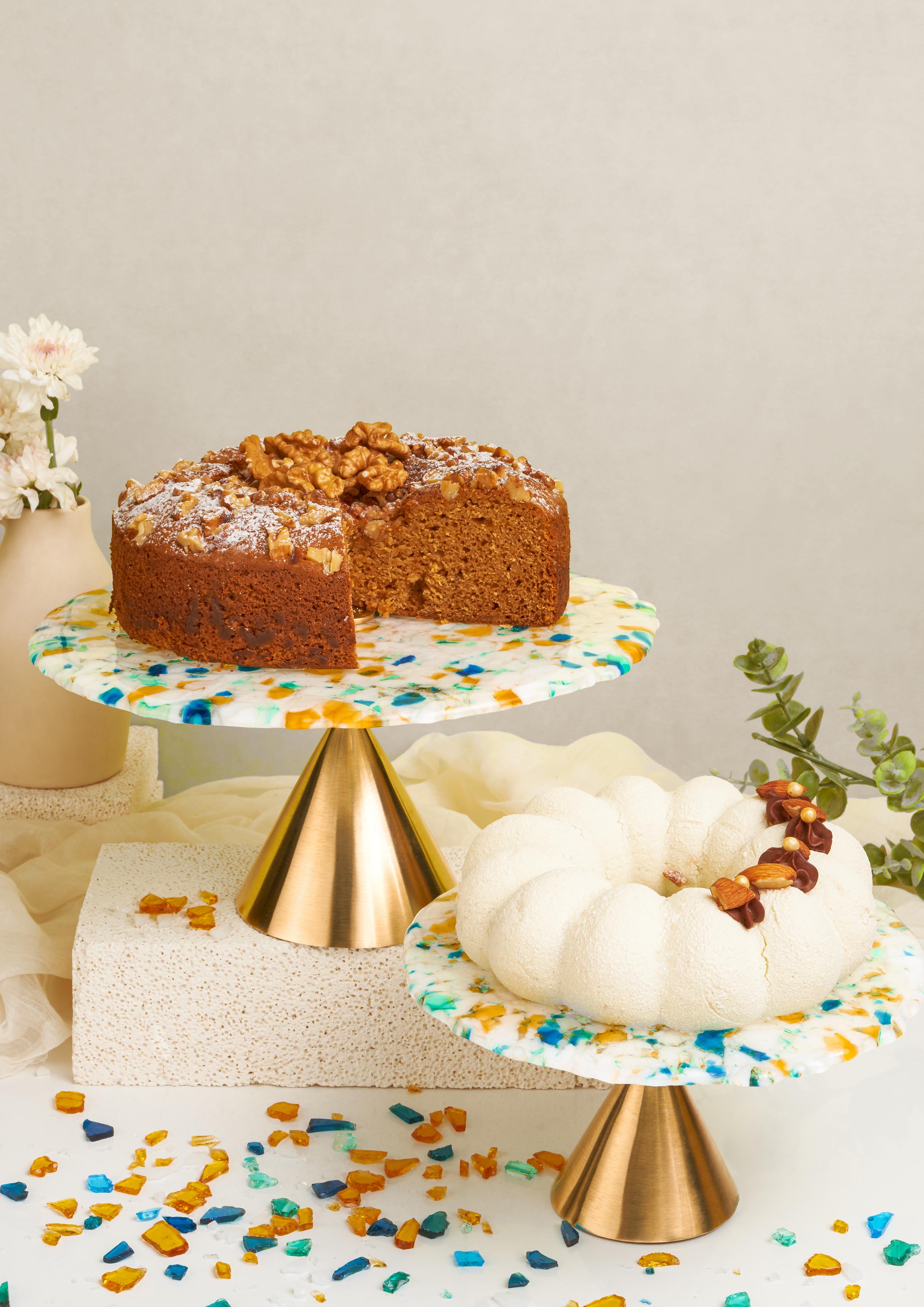 Buy Flowered Marble Cake Stand at 20% OFF Online | Wooden Street